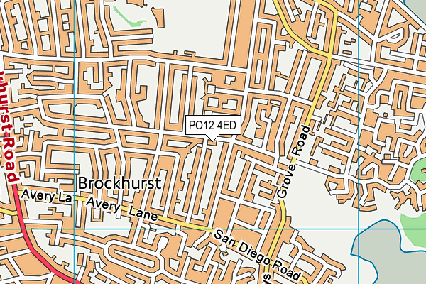 PO12 4ED map - OS VectorMap District (Ordnance Survey) PO12 4ED map - OS VectorMap District (Ordnance Survey)