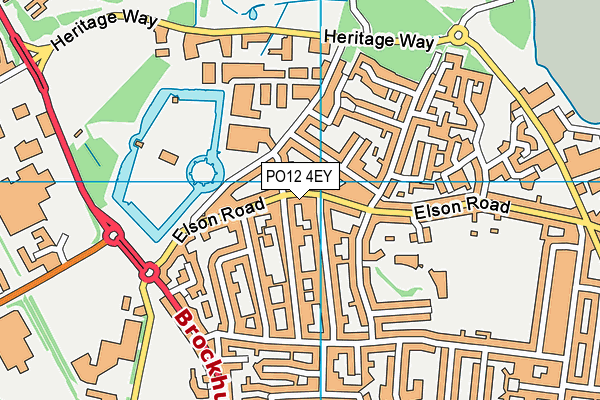 PO12 4EY map - OS VectorMap District (Ordnance Survey) PO12 4EY map - OS VectorMap District (Ordnance Survey)