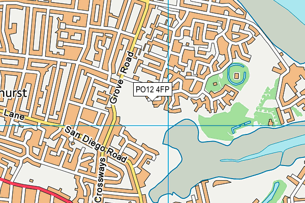 PO12 4FP map - OS VectorMap District (Ordnance Survey) PO12 4FP map - OS VectorMap District (Ordnance Survey)