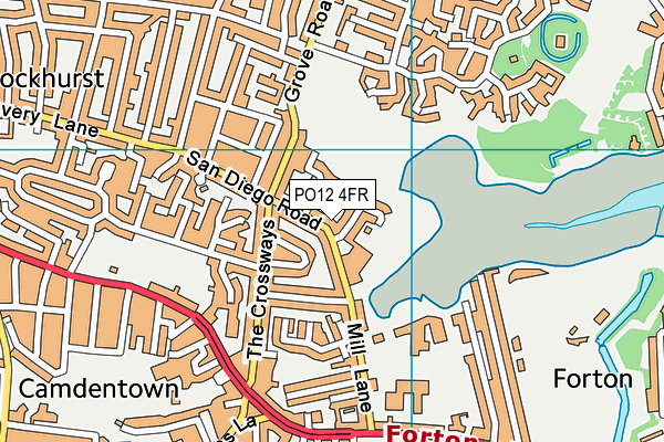 PO12 4FR map - OS VectorMap District (Ordnance Survey) PO12 4FR map - OS VectorMap District (Ordnance Survey)