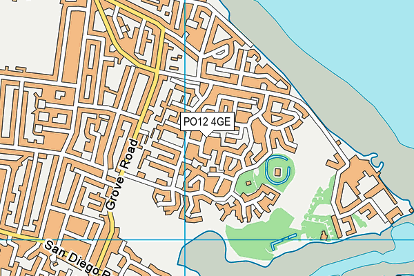 PO12 4GE map - OS VectorMap District (Ordnance Survey) PO12 4GE map - OS VectorMap District (Ordnance Survey)