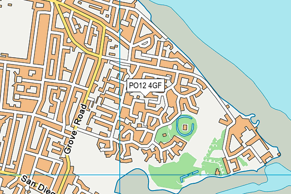 PO12 4GF map - OS VectorMap District (Ordnance Survey) PO12 4GF map - OS VectorMap District (Ordnance Survey)