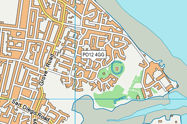 PO12 4GG map - OS VectorMap District (Ordnance Survey) PO12 4GG map - OS VectorMap District (Ordnance Survey)