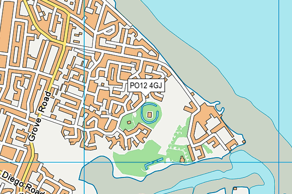 PO12 4GJ map - OS VectorMap District (Ordnance Survey) PO12 4GJ map - OS VectorMap District (Ordnance Survey)