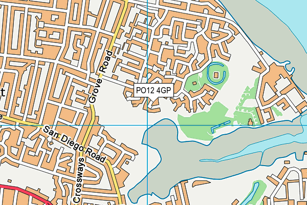 PO12 4GP map - OS VectorMap District (Ordnance Survey) PO12 4GP map - OS VectorMap District (Ordnance Survey)
