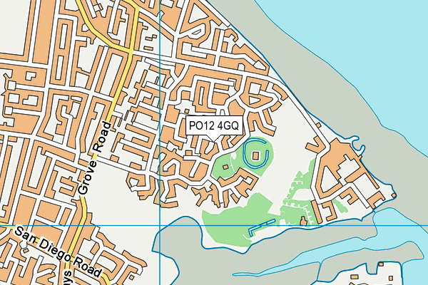 PO12 4GQ map - OS VectorMap District (Ordnance Survey) PO12 4GQ map - OS VectorMap District (Ordnance Survey)