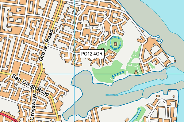 PO12 4GR map - OS VectorMap District (Ordnance Survey) PO12 4GR map - OS VectorMap District (Ordnance Survey)