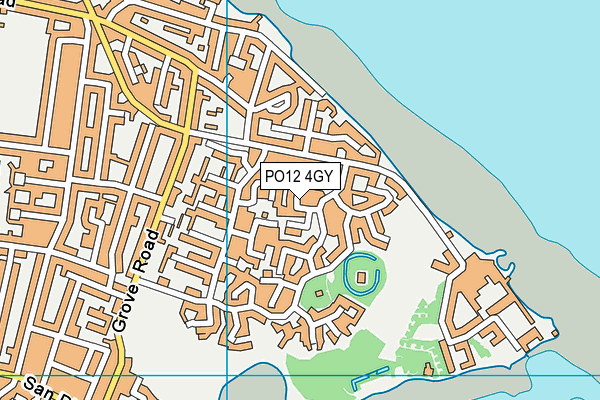 PO12 4GY map - OS VectorMap District (Ordnance Survey) PO12 4GY map - OS VectorMap District (Ordnance Survey)