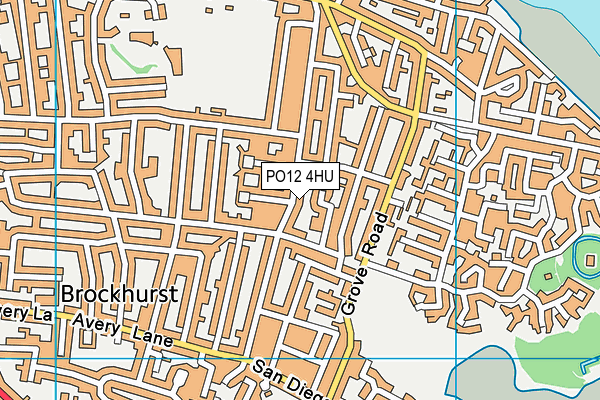 PO12 4HU map - OS VectorMap District (Ordnance Survey) PO12 4HU map - OS VectorMap District (Ordnance Survey)