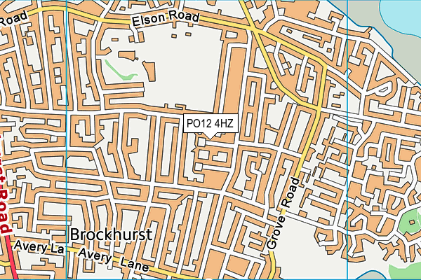 PO12 4HZ map - OS VectorMap District (Ordnance Survey) PO12 4HZ map - OS VectorMap District (Ordnance Survey)