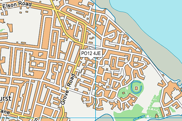 PO12 4JE map - OS VectorMap District (Ordnance Survey) PO12 4JE map - OS VectorMap District (Ordnance Survey)