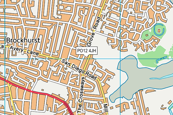 PO12 4JH map - OS VectorMap District (Ordnance Survey) PO12 4JH map - OS VectorMap District (Ordnance Survey)