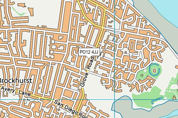 PO12 4JJ map - OS VectorMap District (Ordnance Survey)