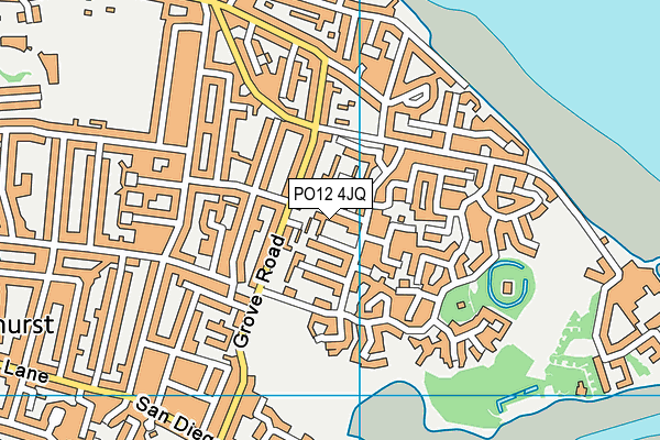 PO12 4JQ map - OS VectorMap District (Ordnance Survey) PO12 4JQ map - OS VectorMap District (Ordnance Survey)