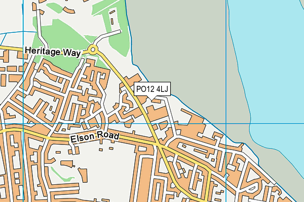 PO12 4LJ map - OS VectorMap District (Ordnance Survey) PO12 4LJ map - OS VectorMap District (Ordnance Survey)