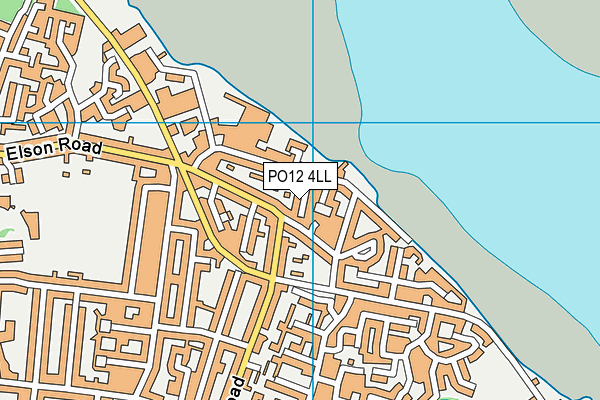 PO12 4LL map - OS VectorMap District (Ordnance Survey) PO12 4LL map - OS VectorMap District (Ordnance Survey)