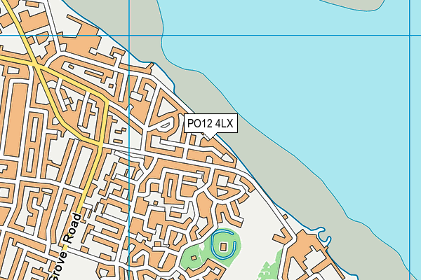 PO12 4LX map - OS VectorMap District (Ordnance Survey) PO12 4LX map - OS VectorMap District (Ordnance Survey)