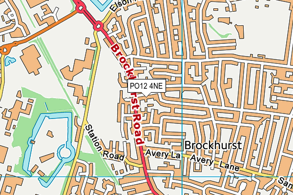 PO12 4NE map - OS VectorMap District (Ordnance Survey) PO12 4NE map - OS VectorMap District (Ordnance Survey)