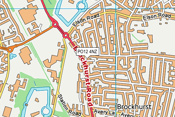 PO12 4NZ map - OS VectorMap District (Ordnance Survey) PO12 4NZ map - OS VectorMap District (Ordnance Survey)