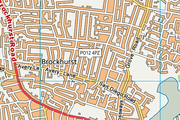 PO12 4PZ map - OS VectorMap District (Ordnance Survey) PO12 4PZ map - OS VectorMap District (Ordnance Survey)