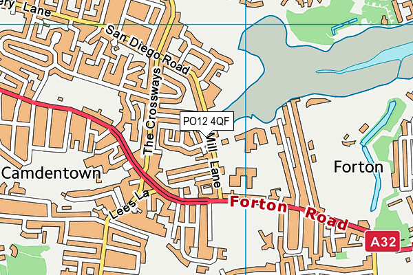 PO12 4QF map - OS VectorMap District (Ordnance Survey) PO12 4QF map - OS VectorMap District (Ordnance Survey)