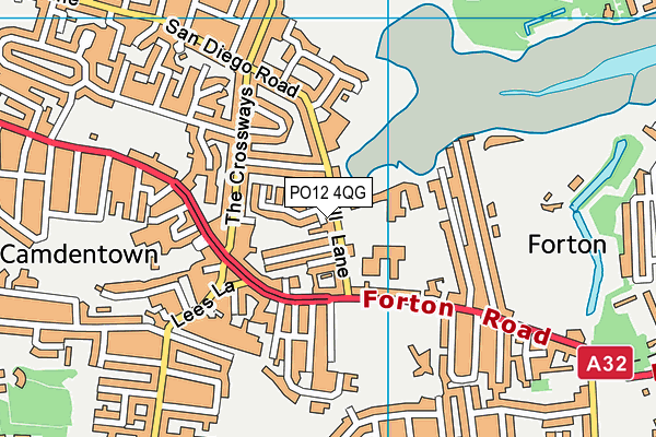 PO12 4QG map - OS VectorMap District (Ordnance Survey) PO12 4QG map - OS VectorMap District (Ordnance Survey)