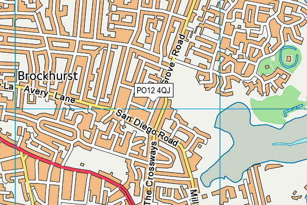 PO12 4QJ map - OS VectorMap District (Ordnance Survey) PO12 4QJ map - OS VectorMap District (Ordnance Survey)