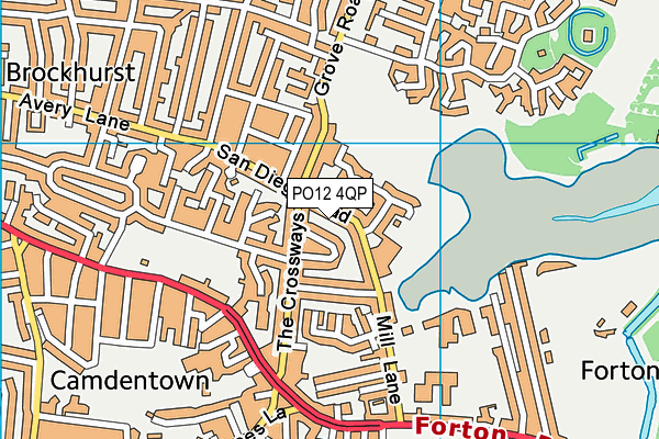 PO12 4QP map - OS VectorMap District (Ordnance Survey) PO12 4QP map - OS VectorMap District (Ordnance Survey)