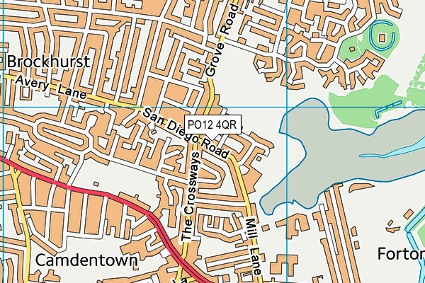 PO12 4QR map - OS VectorMap District (Ordnance Survey) PO12 4QR map - OS VectorMap District (Ordnance Survey)
