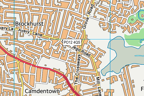 PO12 4QS map - OS VectorMap District (Ordnance Survey) PO12 4QS map - OS VectorMap District (Ordnance Survey)