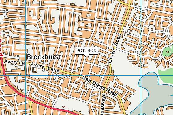 PO12 4QX map - OS VectorMap District (Ordnance Survey) PO12 4QX map - OS VectorMap District (Ordnance Survey)