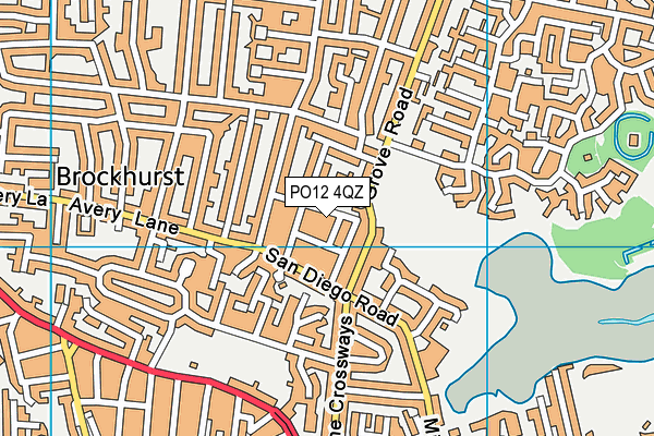 PO12 4QZ map - OS VectorMap District (Ordnance Survey) PO12 4QZ map - OS VectorMap District (Ordnance Survey)