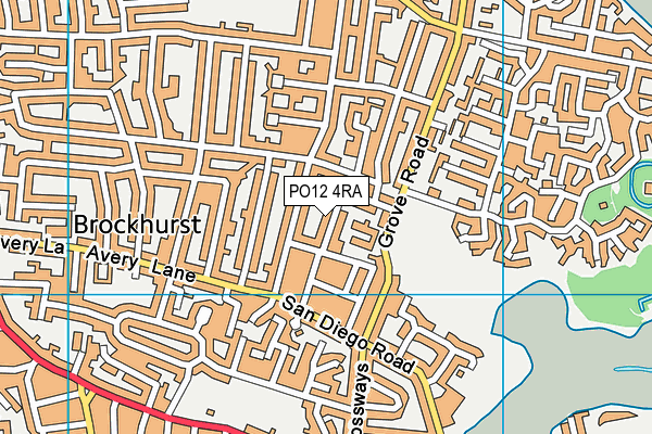 PO12 4RA map - OS VectorMap District (Ordnance Survey) PO12 4RA map - OS VectorMap District (Ordnance Survey)