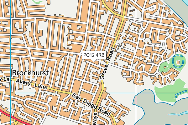 PO12 4RB map - OS VectorMap District (Ordnance Survey) PO12 4RB map - OS VectorMap District (Ordnance Survey)