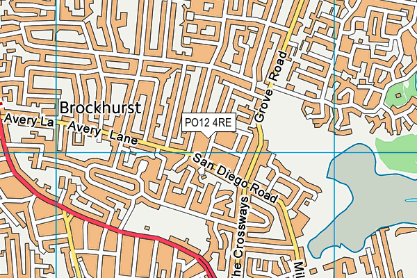 PO12 4RE map - OS VectorMap District (Ordnance Survey) PO12 4RE map - OS VectorMap District (Ordnance Survey)