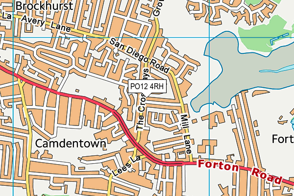 PO12 4RH map - OS VectorMap District (Ordnance Survey) PO12 4RH map - OS VectorMap District (Ordnance Survey)