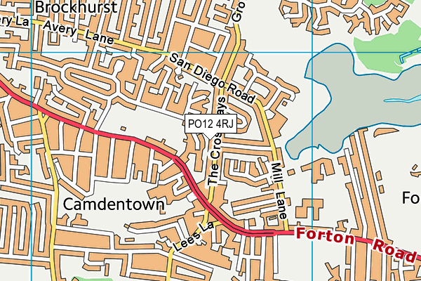 PO12 4RJ map - OS VectorMap District (Ordnance Survey) PO12 4RJ map - OS VectorMap District (Ordnance Survey)