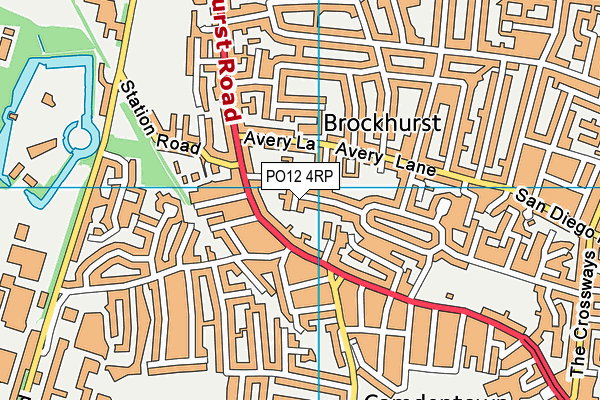 PO12 4RP map - OS VectorMap District (Ordnance Survey) PO12 4RP map - OS VectorMap District (Ordnance Survey)