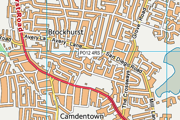 PO12 4RS map - OS VectorMap District (Ordnance Survey) PO12 4RS map - OS VectorMap District (Ordnance Survey)