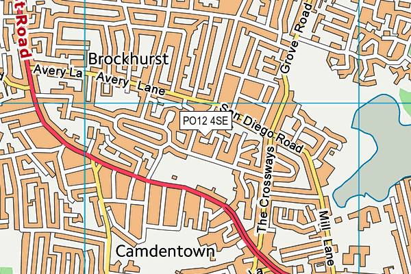 PO12 4SE map - OS VectorMap District (Ordnance Survey) PO12 4SE map - OS VectorMap District (Ordnance Survey)