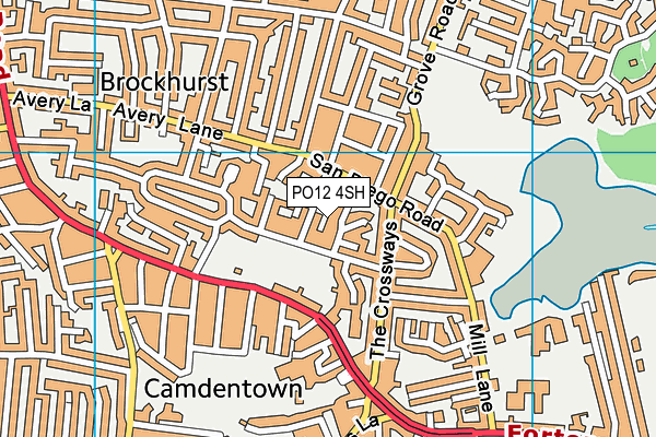 PO12 4SH map - OS VectorMap District (Ordnance Survey) PO12 4SH map - OS VectorMap District (Ordnance Survey)