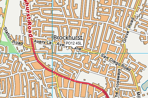 PO12 4SL map - OS VectorMap District (Ordnance Survey) PO12 4SL map - OS VectorMap District (Ordnance Survey)