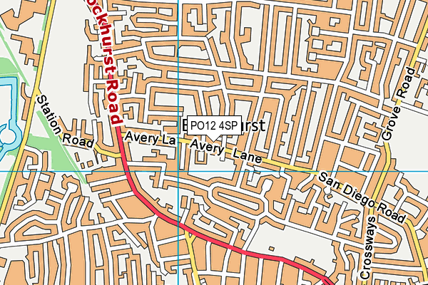 PO12 4SP map - OS VectorMap District (Ordnance Survey) PO12 4SP map - OS VectorMap District (Ordnance Survey)