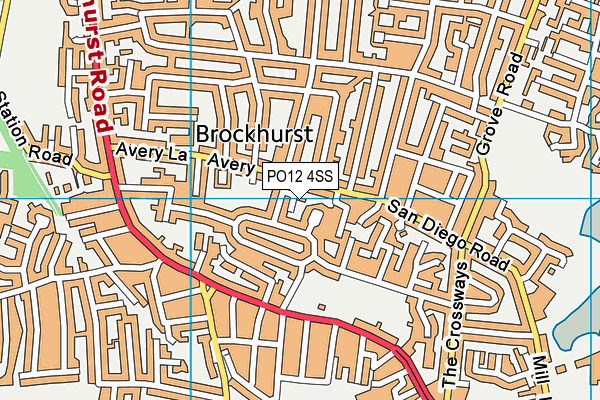 PO12 4SS map - OS VectorMap District (Ordnance Survey) PO12 4SS map - OS VectorMap District (Ordnance Survey)