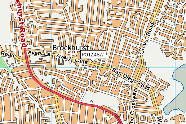 PO12 4SW map - OS VectorMap District (Ordnance Survey) PO12 4SW map - OS VectorMap District (Ordnance Survey)