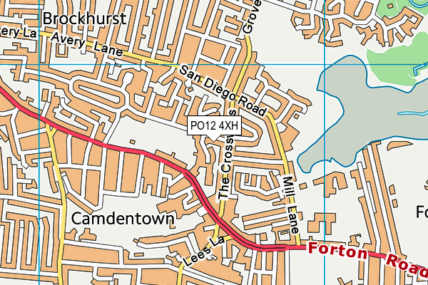 PO12 4XH map - OS VectorMap District (Ordnance Survey) PO12 4XH map - OS VectorMap District (Ordnance Survey)