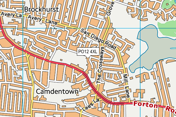 PO12 4XL map - OS VectorMap District (Ordnance Survey) PO12 4XL map - OS VectorMap District (Ordnance Survey)