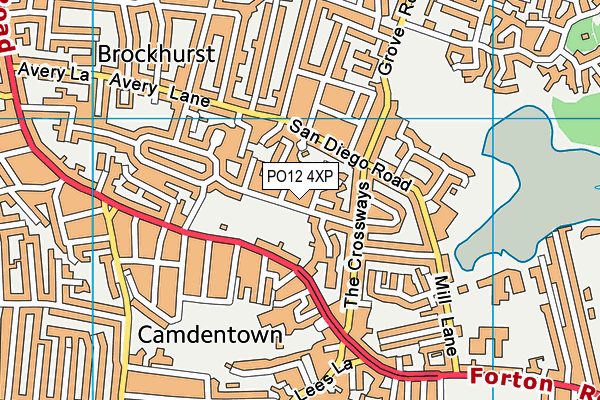 PO12 4XP map - OS VectorMap District (Ordnance Survey) PO12 4XP map - OS VectorMap District (Ordnance Survey)