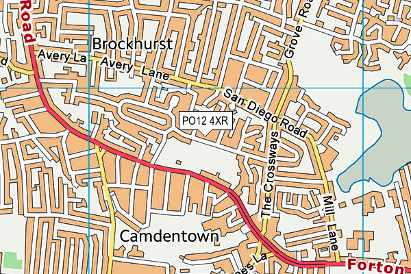PO12 4XR map - OS VectorMap District (Ordnance Survey) PO12 4XR map - OS VectorMap District (Ordnance Survey)