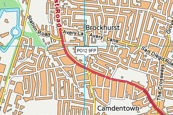 PO12 9FP map - OS VectorMap District (Ordnance Survey) PO12 9FP map - OS VectorMap District (Ordnance Survey)